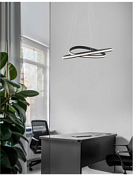 9357063 Nova Luce Aries подвесной светильник с волнообразной LED-линией