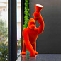 LS--10003LB-FL Qeeboo Kong XS Velvet TL PT настольный или напольный светильник дизайнерский голубой — фото 1