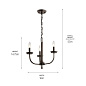 Kennewick 3 Light Chandelier Olde Bronze люстра 52383OZ Kichler — фото 3