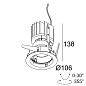 iMAX II ROUND ADJUSTABLE MP 92718 B черный Delta Light Встраиваемый поворотный потолочный светильник — фото 1