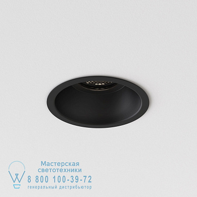 1249035 Minima Slimline Round Fixed Fire-Rated IP65 потолочный светильник для ванной Astro lighting Матовый черный