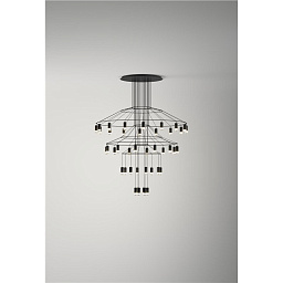 037704/1A Vibia Wireflow подвесная люстра с многоярусной композицией