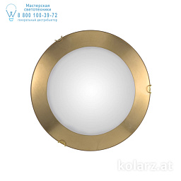 A1306.12LED.3.Au Kolarz Moon потолочный светильник круглый с матовым рассеивателем и золотой окантовкой