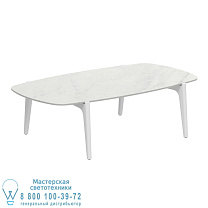 СТОЛИК ДЛЯ ЧАЯ 120X65CM БЕЛАЯ КЕРАМИКА BIANCO STATUARIO Royal Botania