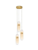 Triac Dimmable Gradient Amber Glass Glossy Gold Metal Base LED 21Watt 220-240Volt 1470Lm IP20 3000K D:25 H:235 cm
