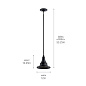 Hampshire 13.25" 1 Light Pendant/Semi Flush Textured Black уличный подвесной светильник 59057BKT Kichler — фото 7