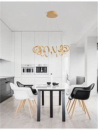 9817462 Nova Luce Zinia подвесная люстра с кольцами из алюминия и LED-модулем