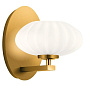 Pim 8" 1 Light Wall Sconce with Satin Etched Cased Opal Glass Fox Gold настенный светильник 52229FXG Kichler — фото 3