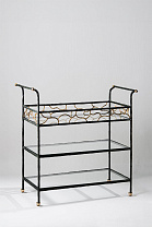 Verdigris with Gold and Clear glass