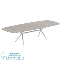 EXES СТОЛ 300X120CM АЛЮМИНИЕВЫЕ НОЖКИ БЕЛЫЙ - СТОЛЕШНИЦА СТОЛА CERAMIC CEMENTO LUMINOSO Royal Botania