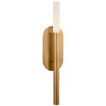 Rousseau Medium Bath Sconce антично-патинированная латунь с гравированным кристаллом