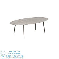 STYLETTO СТАНДАРТНЫЙ ОБЕДЕННЫЙ СТОЛ 250X130CM АЛЮМИНИЕВЫЕ НОЖКИ БРОНЗОВАЯ КЕРАМИЧЕСКАЯ СТОЛЕШНИЦА CEMENTO LUMINOSO Royal Botania