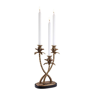 110090 Candle Holder Villa d'Este vintage brass finish подсвечник Eichholtz