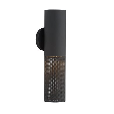 Уличный настенный светильник Arteriors Punch Small Outdoor, матовый чёрный