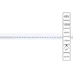 A4665PL-1WH Arte Lamp LINEA магнитный трековый светильник с направленным световым потоком 48V