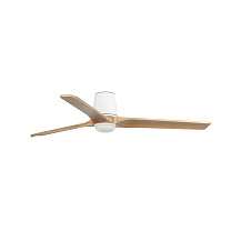 HEYWOOD TUB LED L White/pine fan 10W SWT Wall Control white