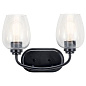 Valserrano 14.50" 2 Light Vanity Light Clear Seeded Glass Black настенный светильник 45128BKCS Kichler