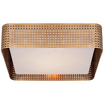 Precision Large Square Flush Mount антично-патинированная латунь с дымчатым стеклом