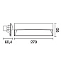 EI42 Walky iGuzzini Rectangular optic assembly 270x90mm – AL optic – Warm White LED – 220÷240Vac - Rust Brown — фото 1