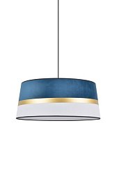 Corep Velvet D56 подвесной светильник-барабан из бархата и хлопка с золотистой полосой