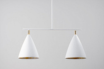 Plaster White with Cream Etched Gold