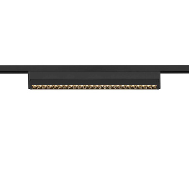 линейный магнитный светильник черного цвета с теплым белым светом 2700K для трека 48V