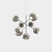 Люстра Tom Dixon Whirl Large - Серебро полированный Поликарбонат