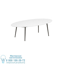 STYLETTO СТАНДАРТНЫЙ ОБЕДЕННЫЙ СТОЛ 250X130CM АЛЮМИНИЕВЫЕ НОЖКИ БРОНЗОВАЯ КЕРАМИЧЕСКАЯ СТОЛЕШНИЦА БЕЛЫЙ Royal Botania