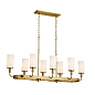 Vetivene 8 Light Linear Chandelier Natural Brass люстра 52453NBR Kichler — фото 9