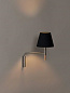 BC3WA04 Santa & Cole BC BC3; SATIN NICKEL WITH MOVEABLE ARM AND BEECH WOOD HANDLE BL Накладное бра черный — фото 2