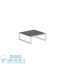 НИЗКИЙ СТОЛИК NINIX 90X90CM ИЗ НЕРЖАВЕЮЩЕЙ КАМЕРЫ И КЕРАМИКИ ЧЕРНЫЙ EL POL Royal Botania