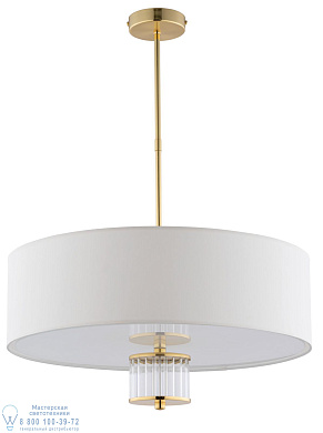 одноламповый подвесной светильник с широким плоским абажуром барабанной формы