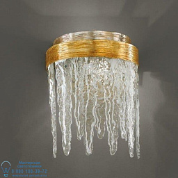 6609/A1 MM lampadari Stalattite настенный светильник с подвесными стеклянными нитями и золотистой рамкой