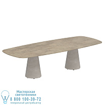СТОЛ CONIX 300X120 CM НОЖКИ БЕТОН ЦЕМЕНТ СЕРЫЙ - СТОЛЕШНИЦА СТОЛА CERAMIC TERRA SABBIA Royal Botania