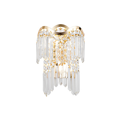 настенный светильник с вертикальными хрустальными подвесами