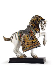 Фарфоровая скульптура восточного коня Oriental Horse Lladro, матовая 01001944