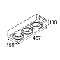 Multiple trimless for 3x LED GE встраиваемый в потолок светильник Modular