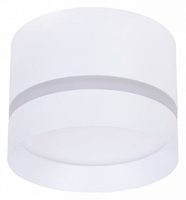 накладной потолочный светильник белого цвета с декоративным кольцом