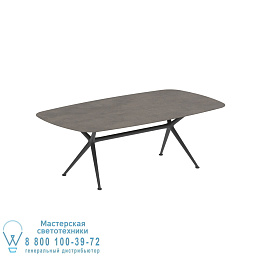 Exes table 220x120cm coated aluminium & ceram or teak top Royal Botania Exes уличный стол