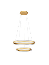 Triac Dimmable Brass Gold Aluminium, Steel &Acrylic LED 69Watt 220-240Volt 4565Lm IP20 3000K D:60 H:140 cm