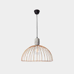 00-6414-DC-F5 Leds C4 Contrast подвесной светильник с куполообразным абажуром из металла