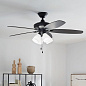 52" Renew Premier Fan Satin Black люстра-вентилятор 330162SBK Kichler — фото 2