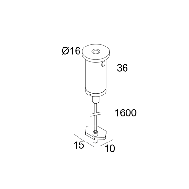 30610 0080 B Delta Light MIKALINE Подвесной трос одинарный 1,6 м