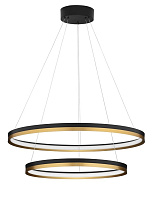 Triac Dimmable Black & Brass Gold Metal & Acrylic LED 98 Watt 220-240 Volt 7643Lm 3000K IP20 D: 80 H: 150 cm
