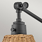 Настенный светильник Arti Hinkely HK-ARTI-1W-BK-NR черный с натуральным ротанговым абажуром — фото 5