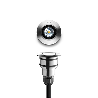 Грунтовый проходной светильник Simes Nanoled круглый 85mm S.3312