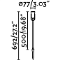 70038 SLOT-65 Black spike светильник для сада Faro barcelona