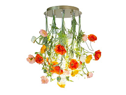 FLOWER POWER NEW POPPY ROUND Светодиодный потолочный светильник из муранского стекла VGnewtrend
