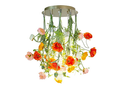FLOWER POWER NEW POPPY ROUND Светодиодный потолочный светильник из муранского стекла VGnewtrend