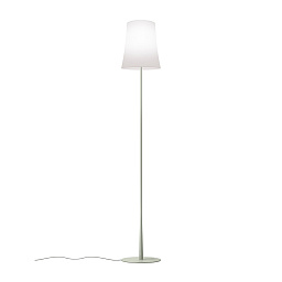 FN221024_44 Foscarini Birdie торшер с мягким зелёным абажуром в минималистичном дизайне